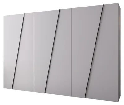 Produktbild von MIRJAN24 Kleiderschrank Zen 300, Kleiderschrank, Garderobe (Farbe: Weiß / Weiß + Schwarz, Größe: 300 cm)