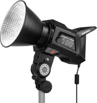 Produktbild von YONGNUO YNRAY100 Temperatur 120 W Studio-LED-Videoleuchte Fotografie-Fuelllicht 5600 K dimmbar mit 9 Lichtszeneneffekten 2,4 G Wireless-System unterstuetzt BT-Verbindung mit Standardreflektor fuer Portraet/Produkt/Hochzeit/Fotografie/Video/Aufnahme/Live-Streaming
