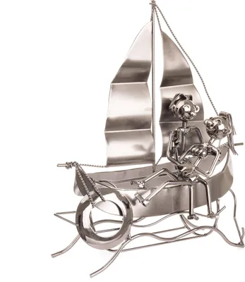 Produktbild von Mel-O-Design Wein-,Sekt-,Flaschenhalter 8007 "Segelboot" 26 x 34 x 14 cm (BxHxT)