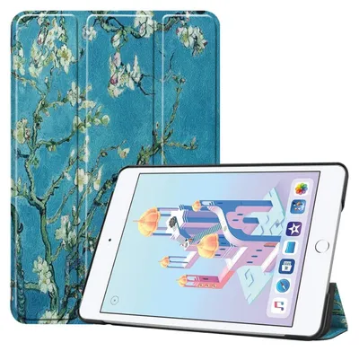 Produktbild von Mobigear Dreifach-Faltetui für iPad Mini 5 (2019) – Klapphülle – Mandelblütenmuster