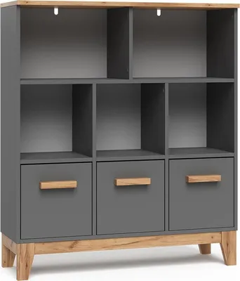 Produktbild von Kinderregal Vitalispa Malia Grau/Artisan 98.4 x 113.4 cm, Model 58359