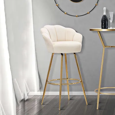Immagine prodotto di Tequis - Sgabello, 55x53x110h cm Bianco Crema, Imbottito