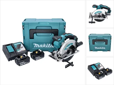 Produktbild von Makita DSS 610 RTJ Akku Handkreissäge 18 V 165 mm + 2x Akku 5,0 Ah + Ladegerät + Makpac