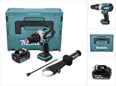 Produktbild von Makita DHP 458 M1J Akku Schlagbohrschrauber 18 V 91 Nm + 1x Akku 4,0 Ah + Makpac - ohne Ladegerät