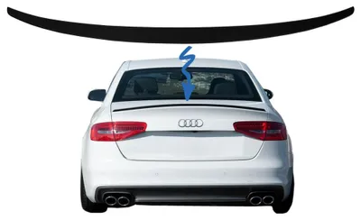 Produktbild von Kofferraumspoiler für AUDI A4 B8 Limousine 2008-2015 Matt-schwarz.