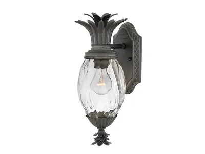 Zdjęcie produktu dla Kinkiet zewnętrzny PLANTATION czarny 1xE27x40W aluminium wym:35,6x15,2x17,3cm IP44 Hinkley