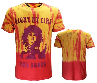 Zdjęcie produktu dla Koszulka The Doors „Light My Fire” z efektem dip dye – oficjalny gadżet – rozmiar M