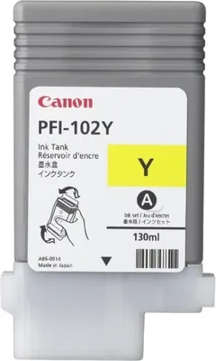 Produktbild von Canon PFI-102Y, Gelb, Tinte auf Pigmentbasis, 1 Stück(e)
