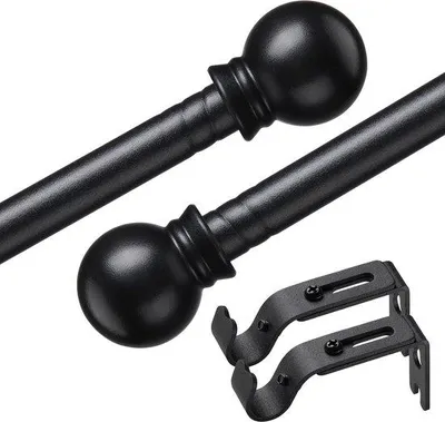 Immagine prodotto di Asta per tende decorativa nero opaco 76-226 cm