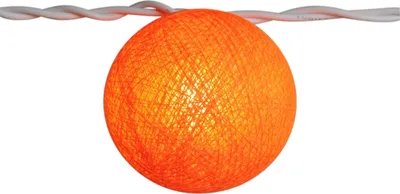 Produktbild von Lichterkettenkugel - Cocoon Kugel - orange 1
