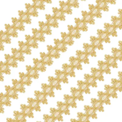 Goldenes Bortenband 18,3 m, 34 mm, Polyester, für DIY und Nähen