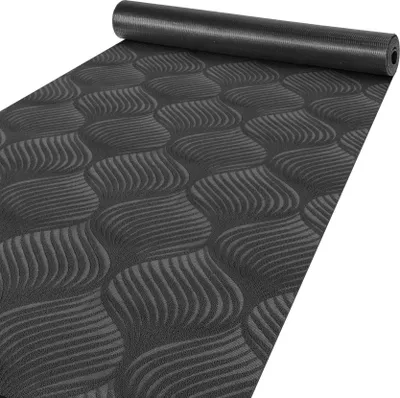 Produktbild von Küchenläufer Teppichläufer Läufer Textil BAKER Premium Blatt Grau 100x300cm