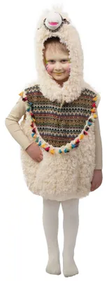 Produktbild von Lama Kapuzenoberteil Lama Alpaka Kinder Karneval Fasching Kostüm 104