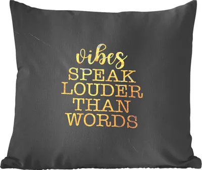 Produktbild von MuchoWow® Zierkissen Sofakissen Wohnzimmer Dekokissen 45x45 cm Zitat - Sprichwörter - Gold - Marmor - Schlafpolster - Polster für das Sofa
