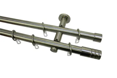 Produktbild von GARDINIA 2-Lauf Zylinder Ø 20 Mm Edelstahl-Optik 200 cm