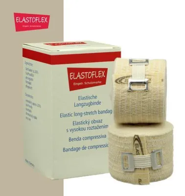 Produktbild von Elastoflex Langzugbinde 4 cmx4 m natur 2 St