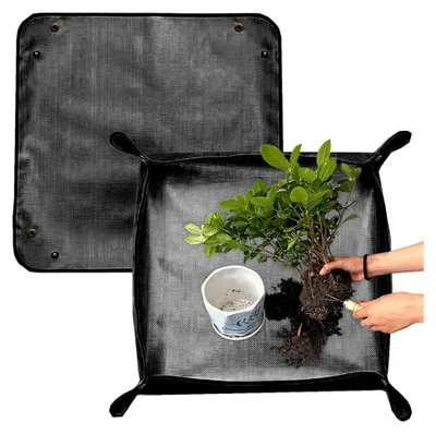 Produktbild von Umtopfmatte für Pflanzen, 2 Stück, wasserdicht, Schwarz