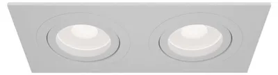 Image de Luminaire encastré, blanc, carré, 2x GU10 douilles, L 17,5cm