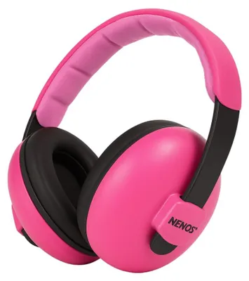 Imagen del producto de Auriculares para bebés, color rosa, con protección auditiva y cancelación de ruido