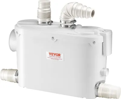 Immagine prodotto di Pompa trituratrice, 500 W, portata 6600 l/h, prevalenza 8 m, pompa di drenaggio trituratrice con 3 ingressi acqua per WC, seminterrato, cucina, lavandino, doccia, vasca da bagno, smaltimento acque reflue, macchina a flusso ascendente.