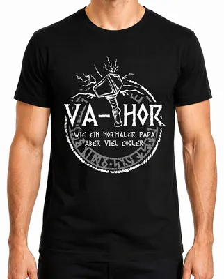 Produktbild von Wikinger Runenkreis Futhark Viking Dad Nordisch Thor Odin Mjolnir Herren T-Shirt, Schwarz, 3XL