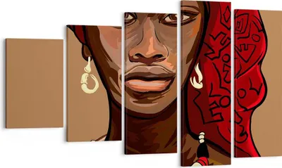 Produktbild von Bild auf Leinwand - Leinwandbild - eine frau afrika - 100x60cm - Wand Bild - Wanddeko - Wandbilder - Leinwanddruck - Bilder - Kunstdruck - Wanddekoration - Leinwand bilder - Wandkunst - EG100x60-4120