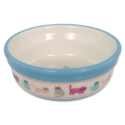 Zdjęcie produktu dla MAGIC CAT miska ceramiczna kolorowe koty 12,5 cm 0,3 l