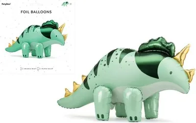 Zdjęcie produktu dla Balon foliowy Triceratops 101x60,5cm zielony 13216