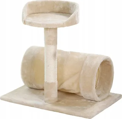 Obrázok produktu pre PETSTORY Katzenbaum mit Bett und Tunnel, 60 cm, béžová