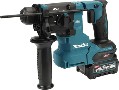 Produktbild von Makita Akku-Kombihammer HR010GD201, 40 V, SDS-plus, incl. 2x Akku XGT 40 V, Schnellladegerät, Zubehör, MAKPAC