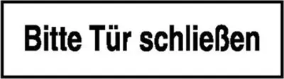Produktbild von "Hinweisaufkleber ""Bitte Tür schließen"" rechteckig 25,0 x 7,0 cm, 1 St."