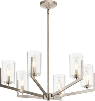 Immagine prodotto di Lampadario Contemporaneo Nye Acciaio Peltro Classico 6 Luci E14
