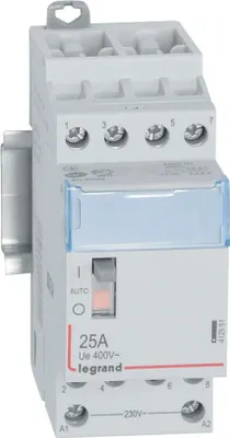 Productafbeelding van Legrand installatieschakelaar, 230V, 25A, 4-polig, met handschakelaar, 1 stuk.