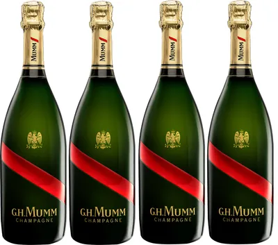 Produktbild von G.H. Mumm Champagner 4er Set Cordon Rouge 0,75L (12% Vol)- [Enthält Sulfite]