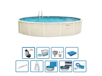 Produktbild von Interline Stahlwand Pool Century Rund 6,40 m Premium Paket