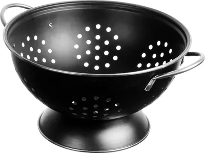 Produktbild von Seiher 24cm Edelstahl schwarz BRUNBESTE BB-2218