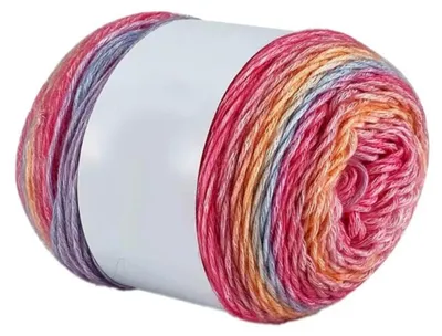 Image de Fil à maille dégradée, fil à tricoter, laine, coton, 4 pelotes de 100g, couleur rose
