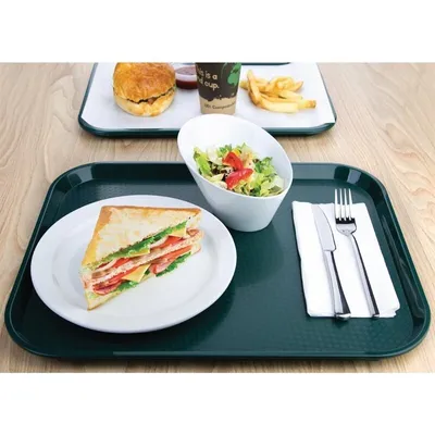 Produktbild von Olympia Kristallon Fast-Food-Tablett | Polypropylen grün | 45 x 35 cm | 10 Stück
