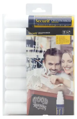 Produktbild von Securit® Original Kreidemarker, 8er-Set, in Weiß - Kreidestifte