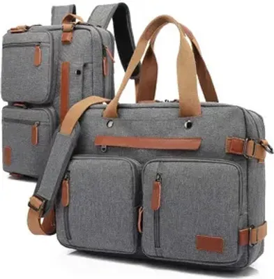 Produktbild von Laptoptasche 2 in 1 Laptop-Rucksack Schultertasche für 17,3-Zoll-Laptop – Grau