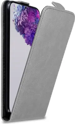 Produktbild von Cadorabo Hülle für Samsung Galaxy S20 ULTRA Schutz Hülle in Grau Flip Etui Handyhülle Case Cover