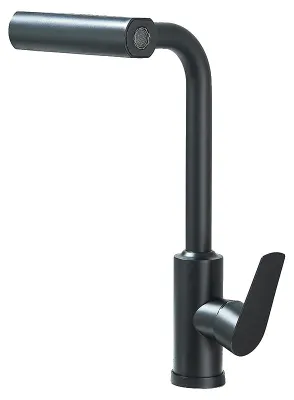 Immagine prodotto di Rubinetto da cucina, bocca flessibile, monocomando, nero