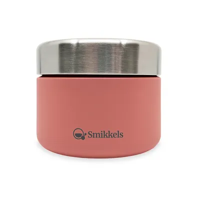 Obrázok produktu pre Smikkels box na ovocie z nehrdzavejúcej ocele 420 ml ružový bez BPA do školy