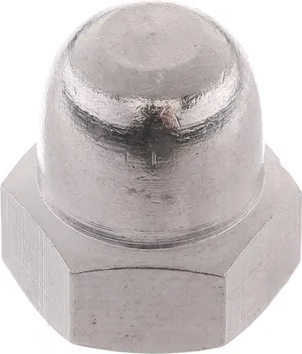 Produktbild von Sechskant-Hutmutter M6 Messing verchromt - DIN1587