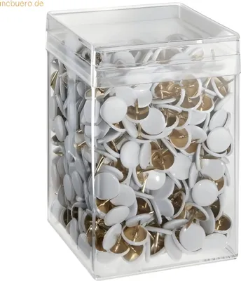 Produktbild von Reißnägel SUN, kunststoffüberzogen, Weiß, Ø 9,5 mm, Dose à 750 Stück für Großverbraucher