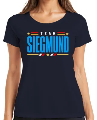 Produktbild von Team Siegmund Heimat Stolz Patriotismus Statement Sarkasmus Rechts Damen T-Shirt, Navy, L