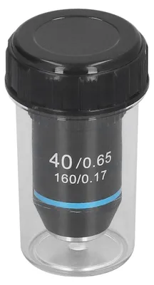 Mikroskop-Objektiv 40x, achromatisch, RMS-Gewinde, Messing