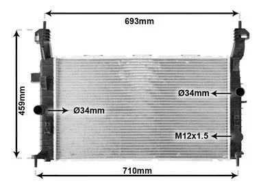 Produktbild von VAN WEZEL 37002431 Kühler Wasserkühler Motorkühler für OPEL Meriva A (X03)
