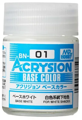 Produktbild von Mr Hobby - Gunze BN-01 - Acrysion Base Color (18 ml) Base White