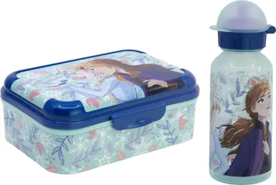 Produktbild von Disney Die Eiskönigin 2 tlg Kinder Lunch Set Brotdose Trinkflasche 370 ml